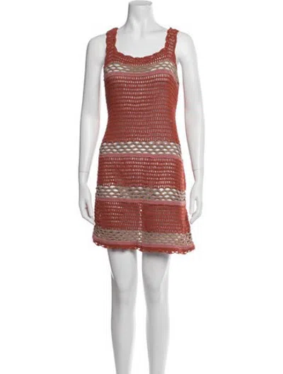 Pre-owned All That Remains Patterned Mini Dress In Orange