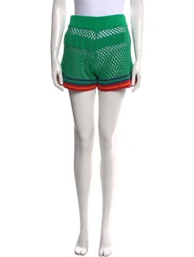 Pre-owned All That Remains Printed Mini Shorts In Green