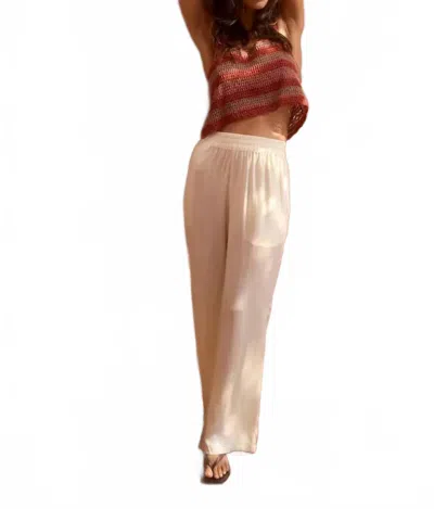 All That Remains Rylee High Waisted Wide Leg Pants In Cream In White