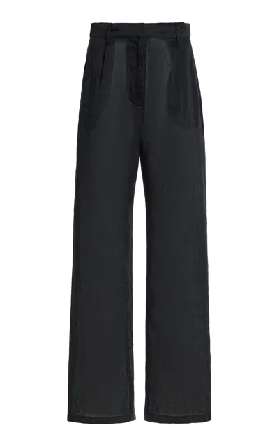 All That Remains Serena Silk Pants In Black