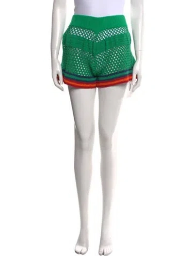 Pre-owned All That Remains Striped Mini Shorts W/ Tags In Green