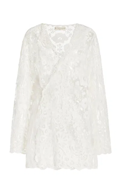 All That Remains Suki Cotton Lace Mini Dress In White