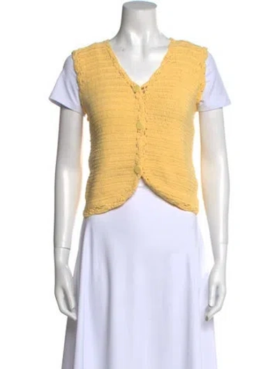 Pre-owned All That Remains V-neck Sweater In Yellow