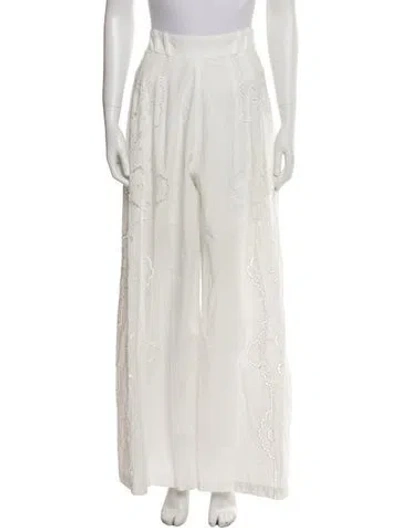 Pre-owned All That Remains Wide Leg Pants In White