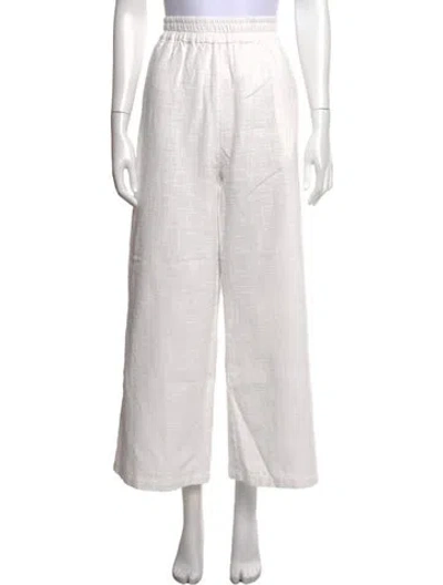 Pre-owned All That Remains Wide Leg Pants In White