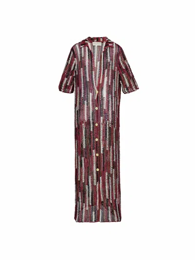 All That Remains Women's Max Shirt Dress In Red/ White/ Black In Animal Print