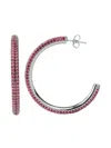 All The Luck In The World Aimé Hoop Earrings In Pink