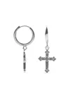 All The Luck In The World Cross-motif Earrings In Silver