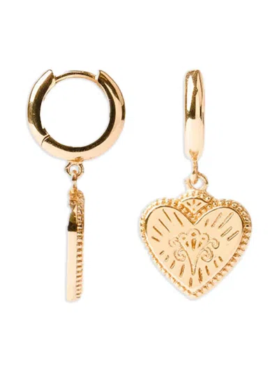 All The Luck In The World Heart-shaped Hoop Earring