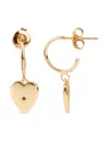 All The Luck In The World Heart Star Earrings In Gold