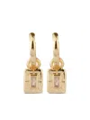 All The Luck In The World Square-charm Hoop Earrings In Gold
