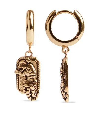 All The Luck In The World Tiger Dangle Earrings In Gold