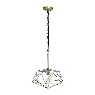 All The Rages 1-light 16" Modern Metal Wire Paragon Hanging Pendant Light In Yellow