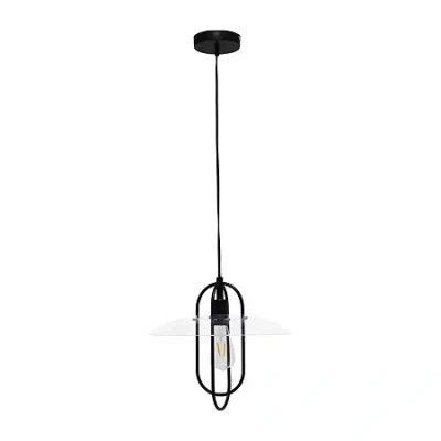 All The Rages 1 Light Elongated Metal Pendant Light In Black