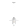 All The Rages 1 Light Elongated Metal Pendant Light In White