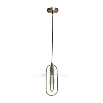 All The Rages 1 Light Elongated Metal Pendant Light In Yellow