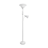 All The Rages 2 Light Floor Lamp With Marbled Glass Shades In White
