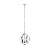 All The Rages 3-light 18" Adjustable Globe Clear Glass Ceiling Pendant In Silver