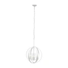 All The Rages 3-light 18" Adjustable Globe Clear Glass Ceiling Pendant In White