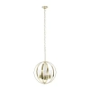 All The Rages 3-light 18" Adjustable Globe Clear Glass Ceiling Pendant In Yellow