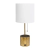 All The Rages Black And White Hammered Usb Metal Table Lamp In Yellow