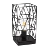 All The Rages Black Geometric Metal Table Lamp In Black