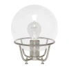 All The Rages Black Globe Glass Metal Table Lamp In Silver