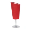 All The Rages Black Mini Chrome With Angled Shade Metal Table Lamp In Red