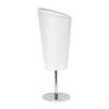 All The Rages Black Mini Chrome With Angled Shade Metal Table Lamp In White