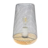 All The Rages Black Wire Mesh Uplight Metal Table Lamp In Gray