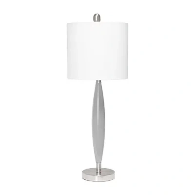 All The Rages Blue Stylus Metal Table Lamp In Gray