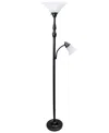 All The Rages Elegant Designs 2 Light Mother Daughter Floor Lamp With White Marble Glass In Bronze