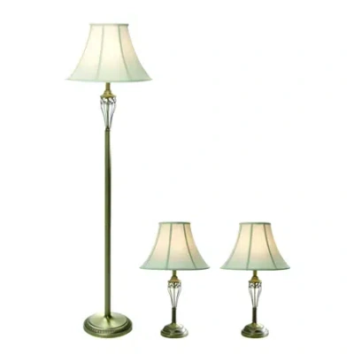 All The Rages Elegant Designs 3-pc. Lamp Set In Brown