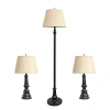 All The Rages Elegant Designs 3-pc. Lamp Set In Brown