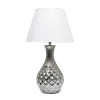 All The Rages Elegant Designs Ceramic Table Lamp In Silver