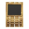 All The Rages Elegant Designs Chalkboard Sign With Key Holder & Mail Storage Wall Shelf In Brown