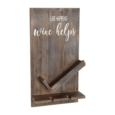 All The Rages Elegant Designs Lucca Wall Mounted Wine Bottle Holder In White