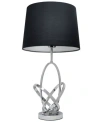 All The Rages Elegant Designs Mod Art Polished Chrome Table Lamp With Black Shade In Chrome