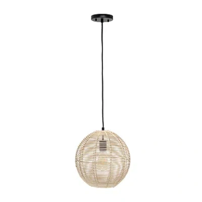 All The Rages Lalia Home Ball Shaped Rattan Pendant Light In Brown