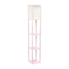 All The Rages Lalia Home Column Shelf Floor Lamp In Pink