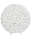 All The Rages Lalia Home Elipse 10" Crystal Orb Table Lamp In White