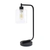 All The Rages Lalia Home Glass Shade Modern Desk Lamp In Black