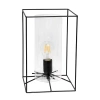 All The Rages Large Black Metal Frame With Clear Shade Glass Table Lamp In Black