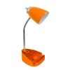All The Rages Limelights Gooseneck Organizer Desk Lamp With Ipad Tablet Stand Book Holder And Usb Port In Orange