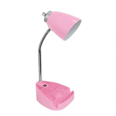 All The Rages Limelights Gooseneck Organizer Desk Lamp With Ipad Tablet Stand Book Holder And Usb Port In Pink