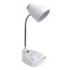 All The Rages Limelights Gooseneck Organizer Desk Lamp With Ipad Tablet Stand Book Holder In White