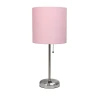 All The Rages Limelights Stick Lamp With Charging Outlet Table Lamp In Pink