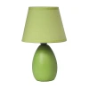All The Rages Mini Oval Egg Ceramic Table Lamp In Green