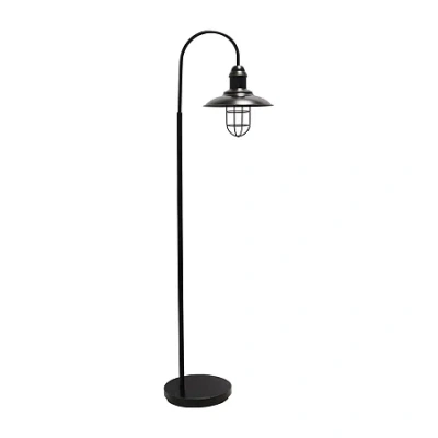 All The Rages Modern Farmhouse 1 Light Floor Lamp In Black