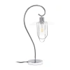 All The Rages Modern Metal Scroll Table Lamp In Silver